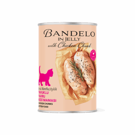 Bandelo Jöle İçinde Tavuklu Tam ve Dengeli Yaş Yavru Kedi Maması