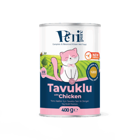 Petipure Jöle İçinde Tavuklu  Tam ve Dengeli Yaş Yavru Kedi Maması