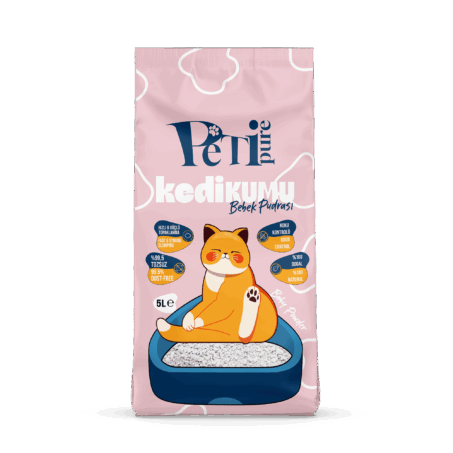 Petipure Bebek Pudrası Kokulu Bentonit Kedi Kumu